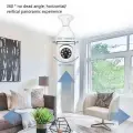 كاميرا مراقبة واي فاي 3 ميجابكسل 1080P ، لمبة إضاءة E27 CCTV LED IR