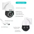 كاميرا Fosvision عالية السرعة 8MP PTZ POE 30X زووم بصري عموم إمالة كاميرا IP HD 200FT رؤية ليلية طويلة المدى